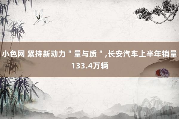 小色网 紧持新动力＂量与质＂，长安汽车上半年销量133.4万辆