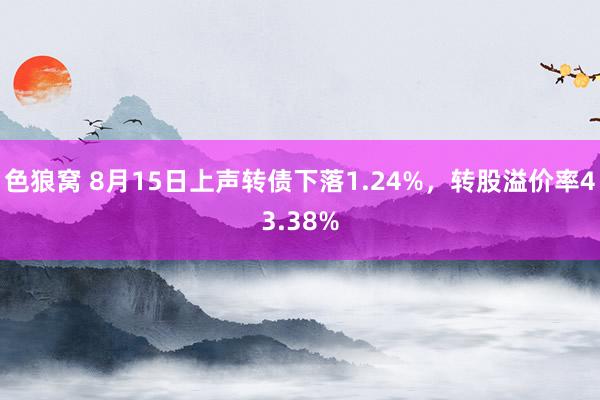 色狼窝 8月15日上声转债下落1.24%，转股溢价率43.38%