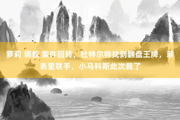 萝莉 调教 案件回转，杜特尔特找到翻盘王牌，菲表里联手，小马科斯此次栽了