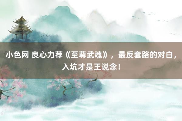 小色网 良心力荐《至尊武魂》，最反套路的对白，入坑才是王说念！